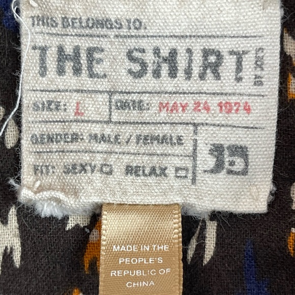 Joe’s Jeans Tribal Printed Button Down Shirt Size L - Picture 5 of 5